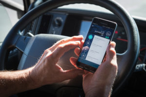 application téléphone conducteur camion